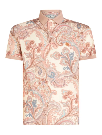 Shop Etro Polo In Pink & Purple