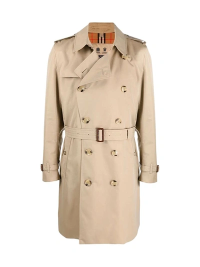 Shop Burberry Trench & Raincoat In Nude & Neutrals