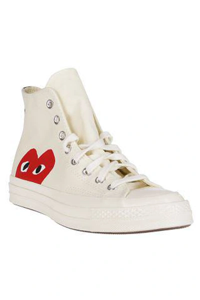 Shop Comme Des Garçons Play X Converse Beige Cotton All Star Sneakers