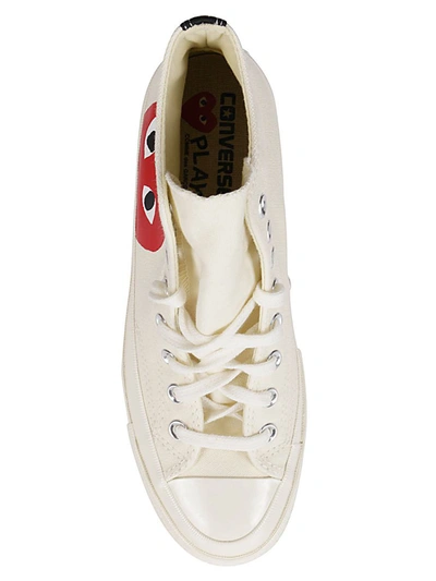 Shop Comme Des Garçons Play X Converse Beige Cotton All Star Sneakers