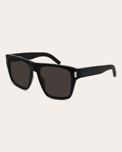 Shop Saint Laurent Women's Black Square Sunglasses