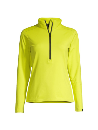 Shop Head Sportswear Women's Rebels Aster Quarter-zip Ski Jacket In Lime