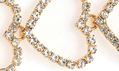 Ettika Heart Linear Drop Earrings In Gold
