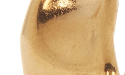 Nordstrom Rack Sculpted Waterproof Huggie Hoop Earrings In Gold