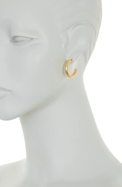 Nordstrom Rack Angled Edge Hoop Earrings In Gold