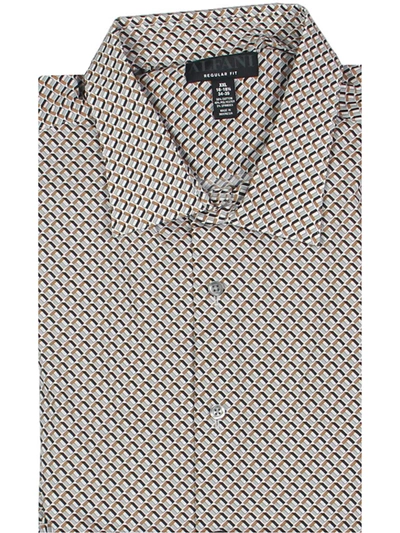Shop Alfani Mens Regular Fit Button Down Dress Shirt In Multi