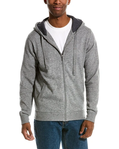 Shop Scott & Scott London Wool & Cashmere-blend Hooded Jacket In Grey