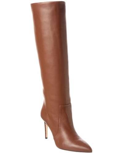 Shop Paris Texas Stiletto Leather Knee-high Boot In Brown