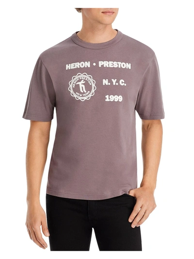 Shop Heron Preston Medieval Mens Cotton Short Sleeve Graphic T-shirt In Multi