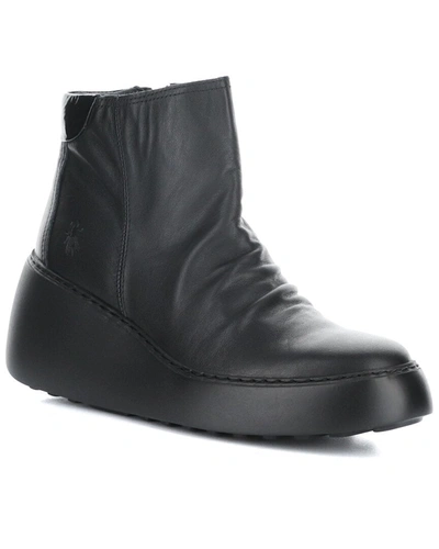 Shop Fly London Dabe Leather Boot In Black