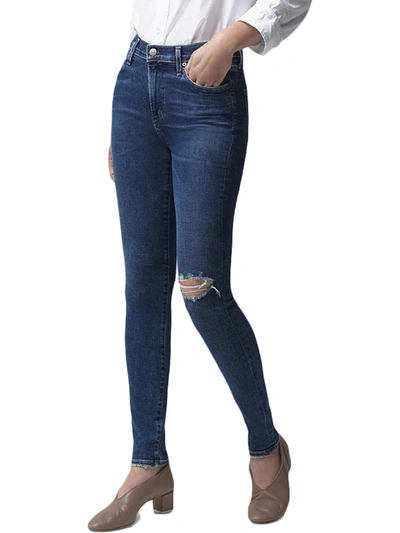 Shop Citizens Of Humanity Rocket Womens Denim Mid Rise Skinny Jeans In Multi