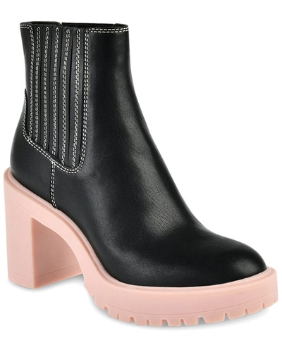 Shop Dolce Vita Caster H2o Waterproof Leather Bootie In Black