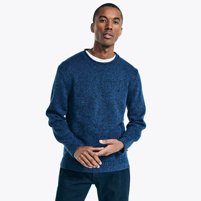 Shop Nautica Mens Marled Crewneck Sweater In Multi