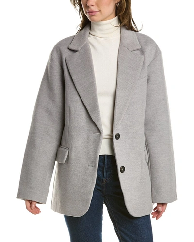 Shop Apparis Celine Oversized Blazer In Grey