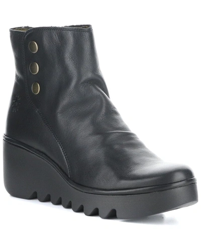 Shop Fly London Brom Leather Boot In Black