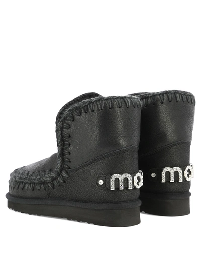 Shop Mou Eskimo 18 Rhinestones Logo Ankle Boots