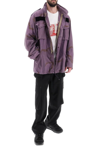 Oamc Field Jacket In Cotton With Camouflage Pattern