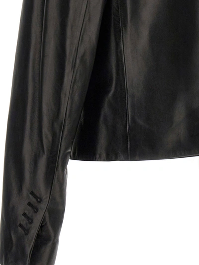 Shop Ferragamo Leather Blazer Jacket Jackets Black