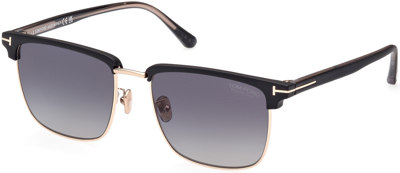 Shop Tom Ford Eyeware & Frames & Optical & Sunglasses Ft0997-h 02d 55 In Black / Gold / Rose / Rose Gold
