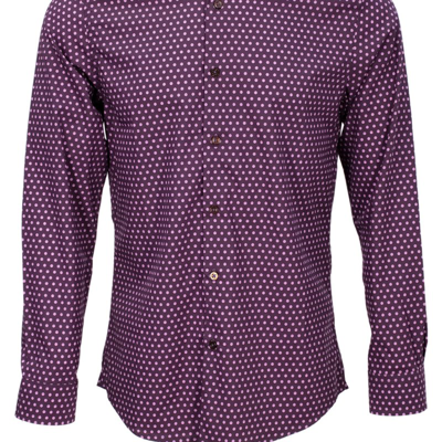 Shop Lords Of Harlech Mitchell Peace Polkadot Shirt In Purple