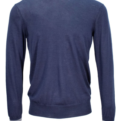 Shop Lords Of Harlech Ronald Merino Turtleneck Sweater In Blue