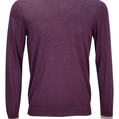 Shop Lords Of Harlech Ronald Merino Turtleneck Sweater In Purple
