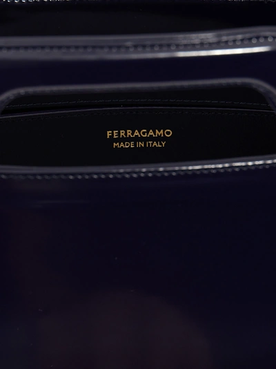 Shop Ferragamo Wanda East-west Hand Bags Blue