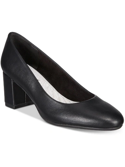 Shop Easy Street Proper Womens Faux Leather Block Heel Pumps In Black