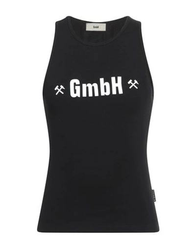 Gmbh Logo Print Organic Cotton Tank Top In Black