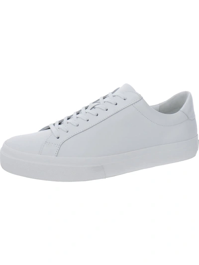 Shop Vince Fulton Womens Leather Low Top Casual And Fashion Sneakers In White