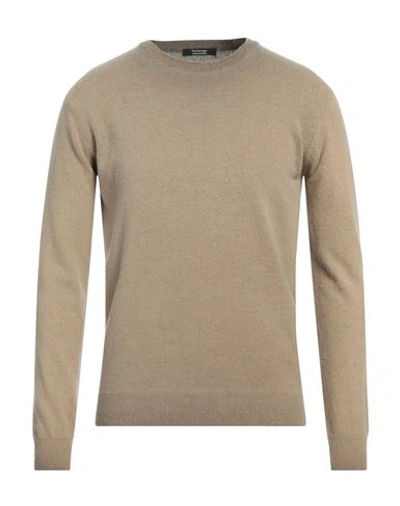 Shop Bomboogie Man Sweater Khaki Size 3xl Wool, Polyamide In Beige