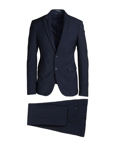 Shop Cavalli Class Man Suit Midnight Blue Size 48 Polyester, Wool, Elastane