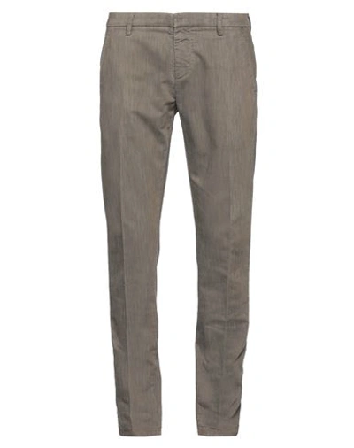 Shop Dondup Man Pants Khaki Size 33 Cotton, Elastane In Beige