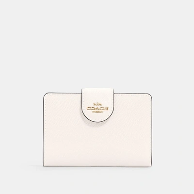 Shop Coach Outlet Medium Corner Zip Wallet In White