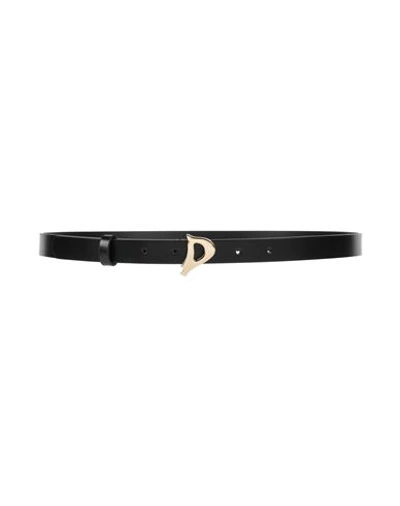 Shop Dondup Woman Belt Black Size 38 Soft Leather