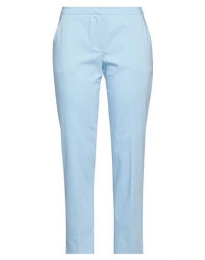 Shop Camicettasnob Woman Pants Sky Blue Size 4 Cotton, Polyester, Elastane