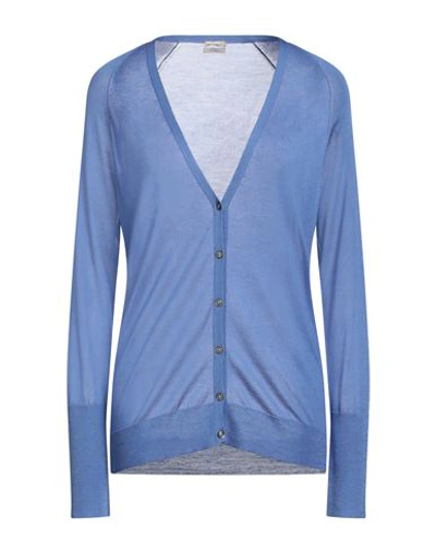 Shop Massimo Alba Woman Cardigan Light Blue Size M Silk
