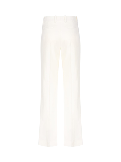 Shop Chloé Flared Hose Trousers In White