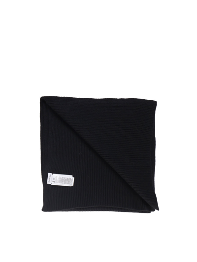 Shop Calvin Klein Wool Blend Scarf In Black
