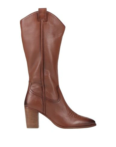 Shop Primadonna Woman Boot Tan Size 7 Leather In Brown
