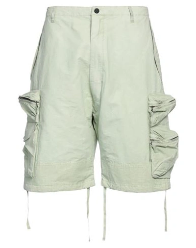 Shop Nemen Man Shorts & Bermuda Shorts Light Green Size Xl Cotton, Nylon