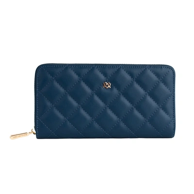 Shop Gunas New York Uptown Quilted Wallet In Blue