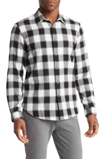 Shop Theory Rammy Bold Plaid Flannel Button-up Shirt In Bkwh