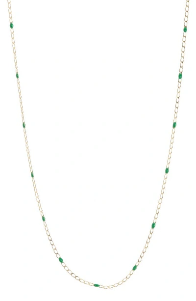 Shop Argento Vivo Sterling Silver Enamel Chain Necklace In Gold