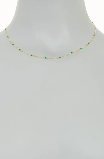 Shop Argento Vivo Sterling Silver Enamel Chain Necklace In Gold