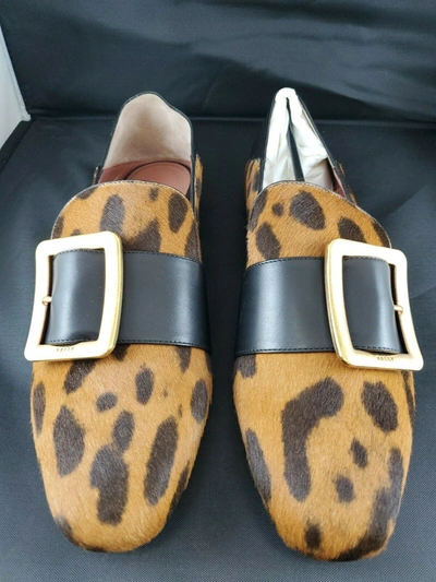 Shop Bally Janelle Women's 6217710 Buckled Leopard Loafer In Orange