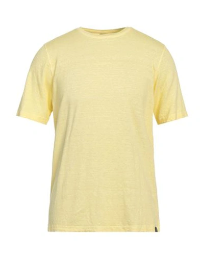 Shop Gran Sasso Man T-shirt Yellow Size 40 Linen, Elastane