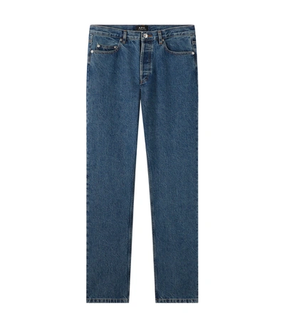 Shop Apc Standard Jeans In Blue