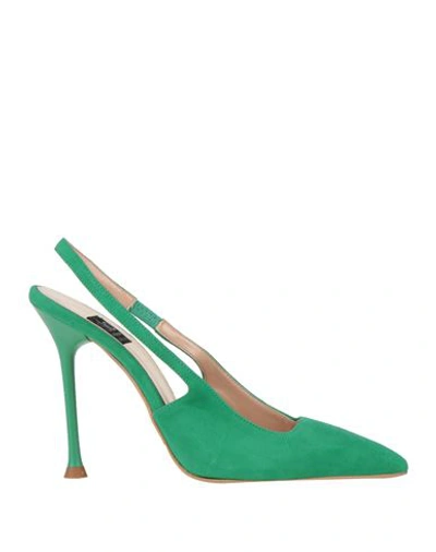 Islo Isabella Lorusso Woman Pumps Green Size 11 Soft Leather In Green