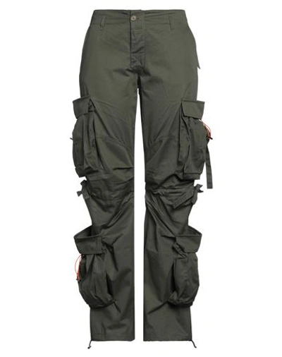 Shop Darkpark Woman Pants Military Green Size 2 Cotton